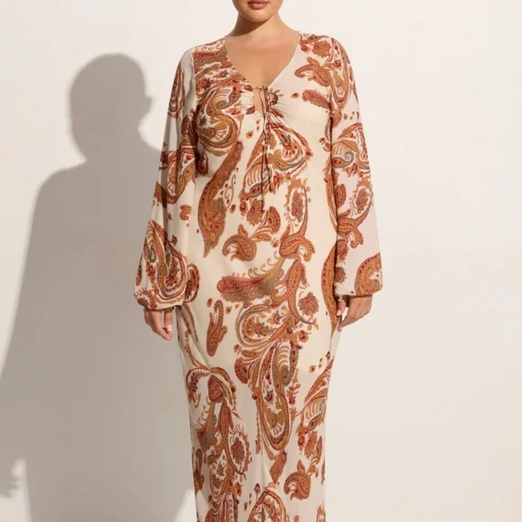 Faithfull the Brand Santos Maxi Dress Alessia Paisley - Picture 3 of 12